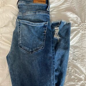 Express High Rise Ankle Jeans